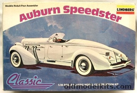 Lindberg 1/24 Auburn 1935 Supercharged 851 Boattail Speedster (Ex-Pyro), 369 plastic model kit